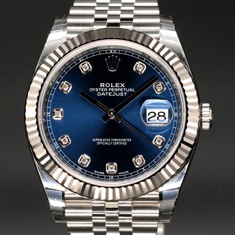 rolex datejust blau 41mm|rolex datejust 41 blue price.